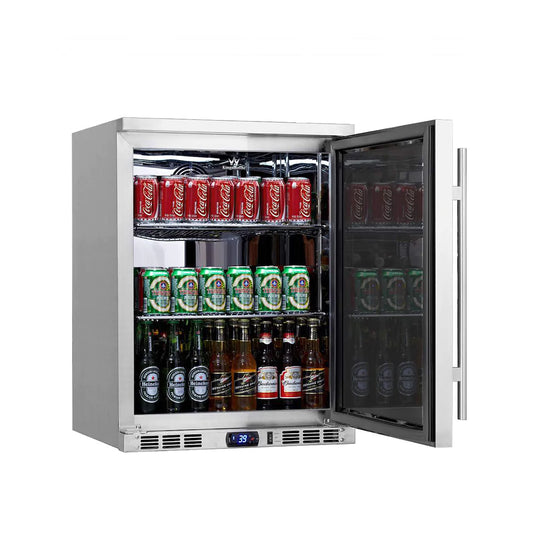 "Kingsbottle" 24 Inch Outdoor Beer Fridge Cooler Stainless Steel : KBU55ASD RHH