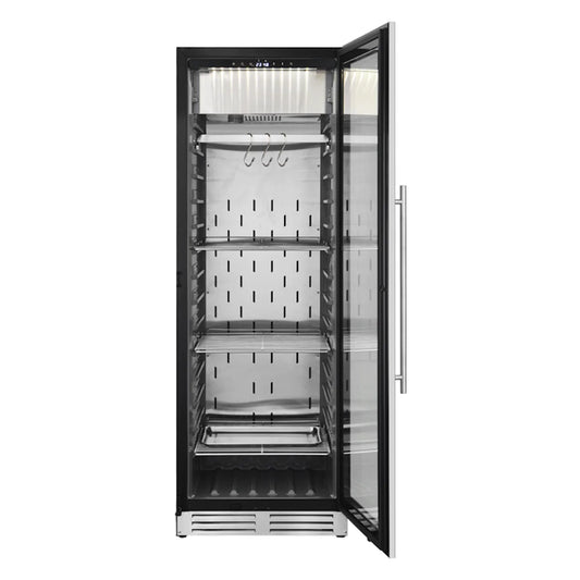 "Kingsbottle" Glass Door Upright Steak Ager Refrigerator : KBU180SA-SS RHH