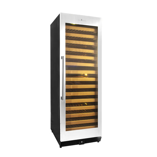 "Kingsbottle" 166 Bottle Large Wine Cooler Refrigerator Drinks Cabinet : KBU170WX-FG LHH
