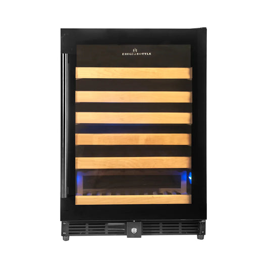 "Kingsbottle" 46 Bottle 24 Inch Under Counter Wine Fridge Built In : KBU50WX-SS RHH