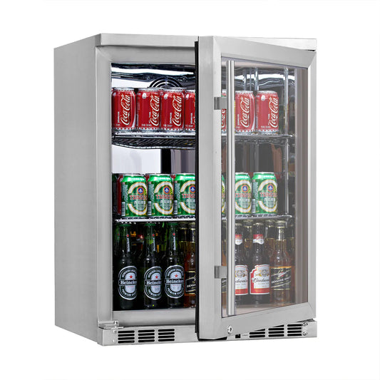 "Kingsbottle" 24 Inch Under Counter Beer Cooler Drinks Stainless Steel : KBU55M LHH