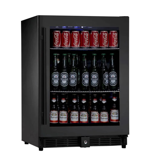 "Kingsbottle" 24 Inch Under Counter Beer Cooler Fridge Built In : KBU50BX-FG RHH