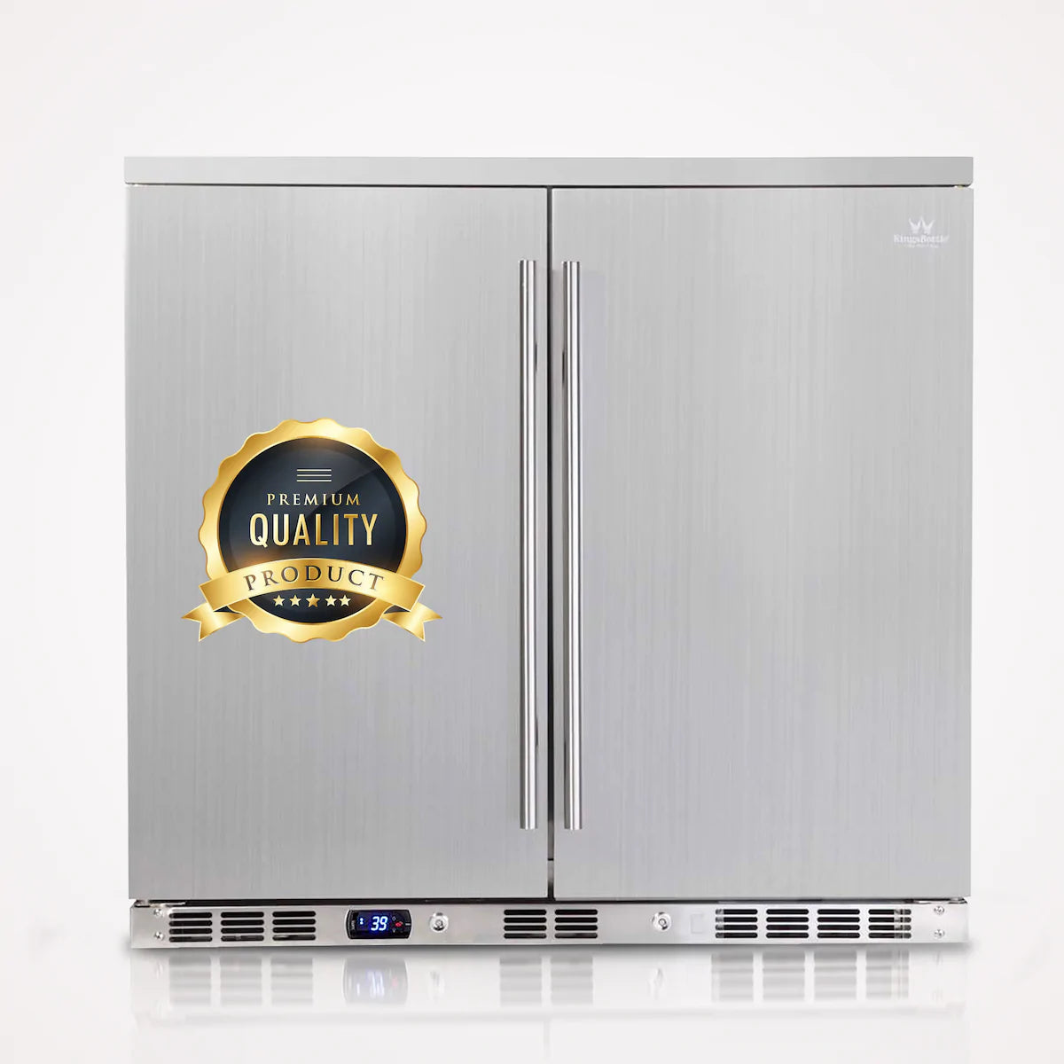 "Kingsbottle" 36 Inch Outdoor Beverage Refrigerator 2 Door For Home : KBU56ASD