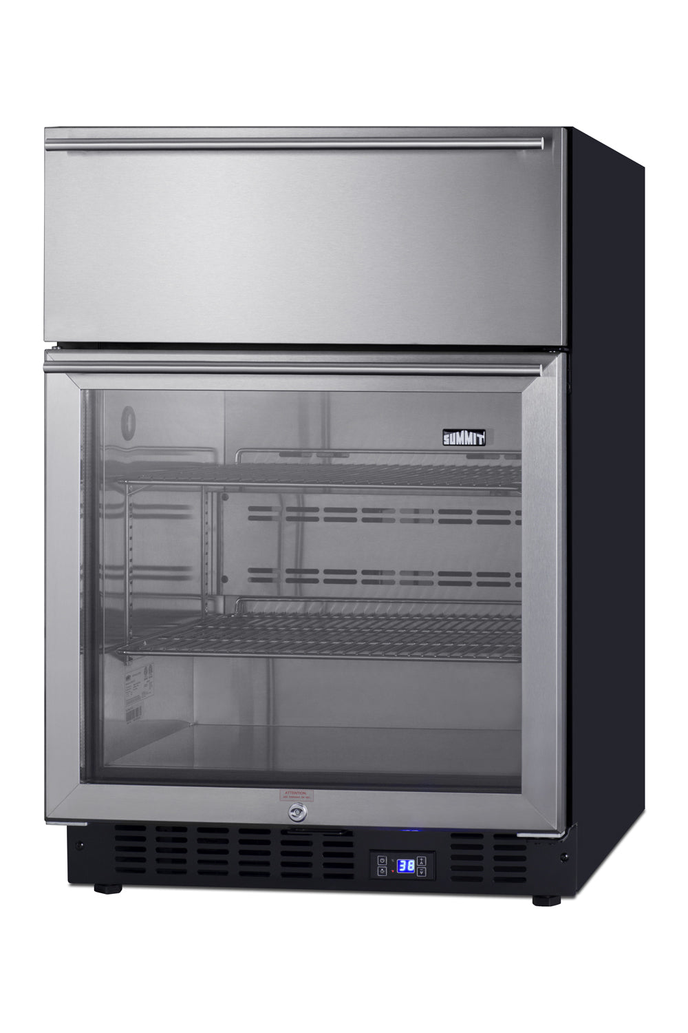 "Summit" 24" Wide Built-In Commercial Beverage Refrigerator With Top Drawer