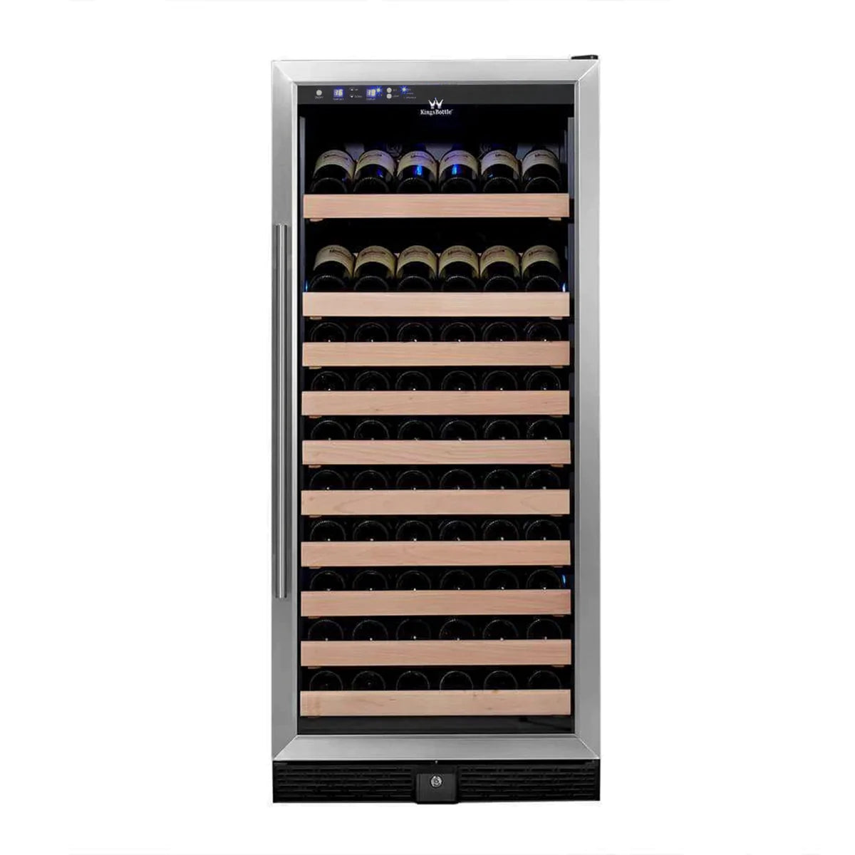 "Kingsbottle" 100 Bottle Kitchen Wine Refrigerator Freestanding : KBU100WX-SS RHH