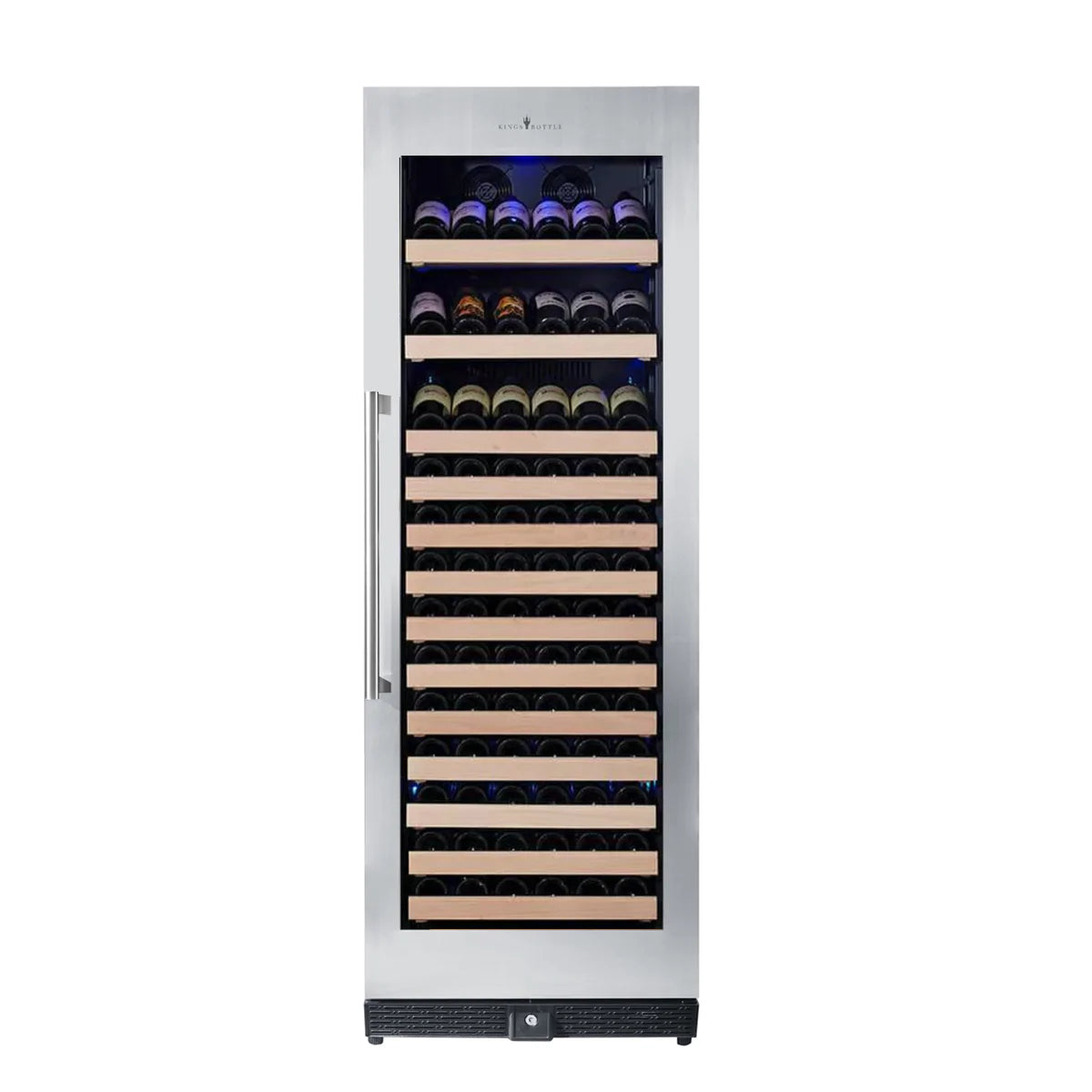"Kingsbottle" 166 Bottle Large Wine Cooler Refrigerator Drinks Cabinet : KBU170WX-FG LHH