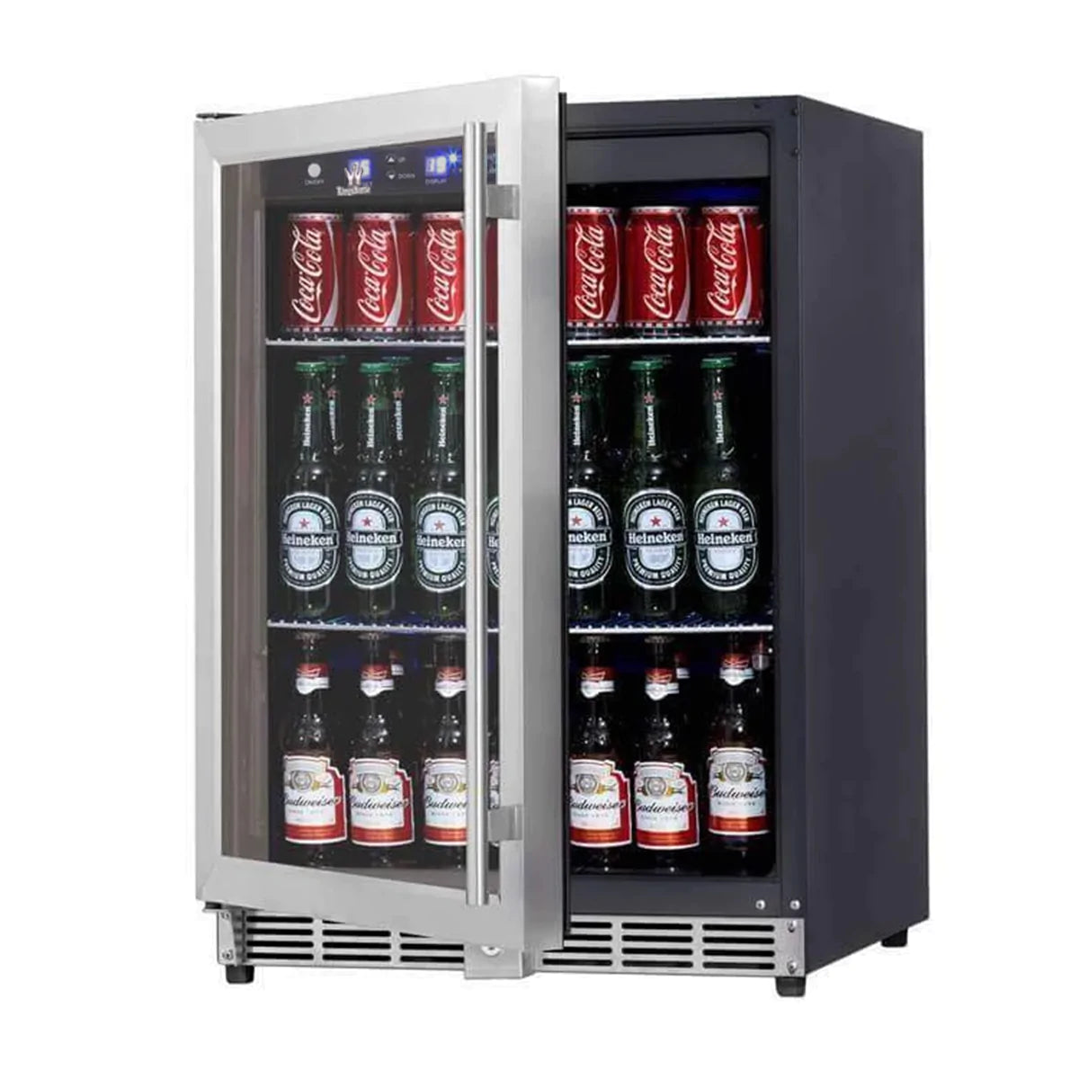 "Kingsbottle" 24 Inch Under Counter Beer Cooler Fridge Built In : KBU50BX-FG LHH