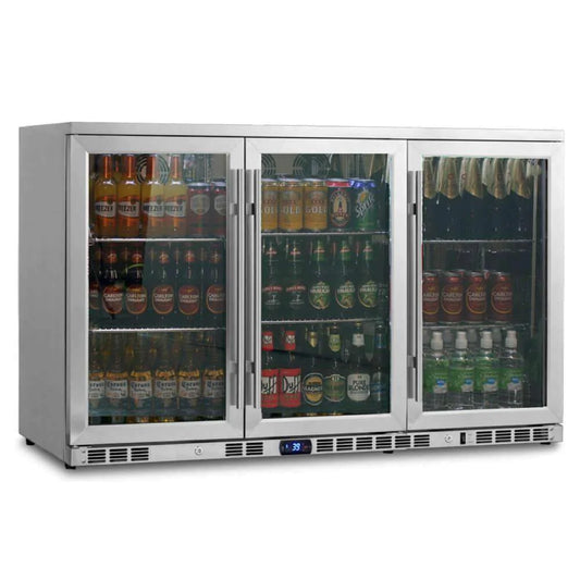 "Kingsbottle" 53 Inch Heating Glass 3 Door Large Beverage Refrigerator : KBU328M