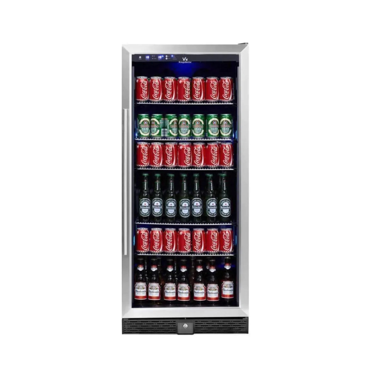 "Kingsbottle" 56" Tall Beverage Fridge Center Freestanding : KBU100BX-SS LHH